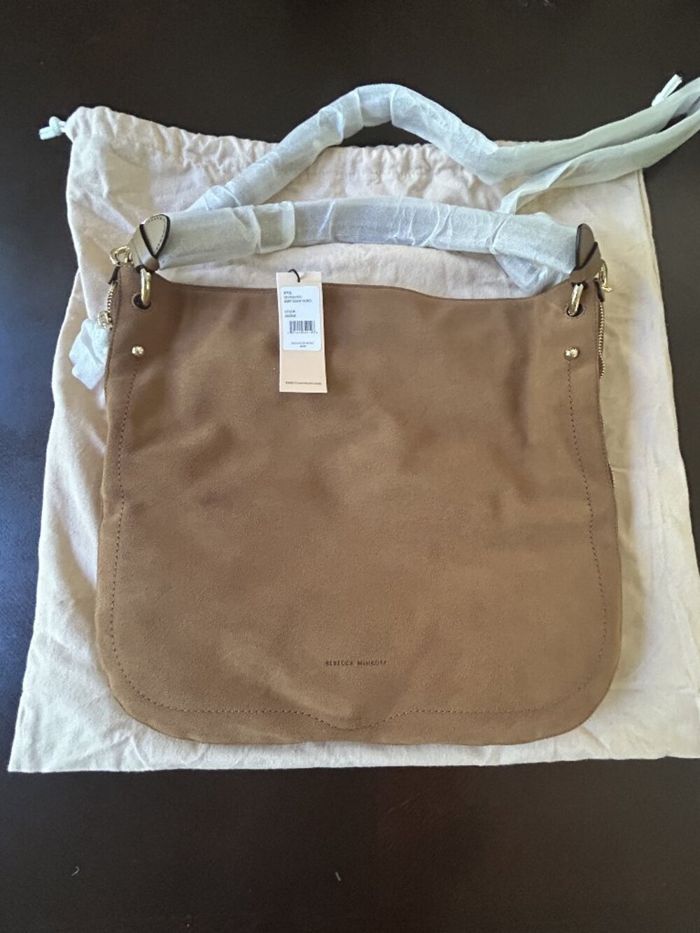 Rebecca Minkoff Jody Convertible Hobo Saddle Suede NWT